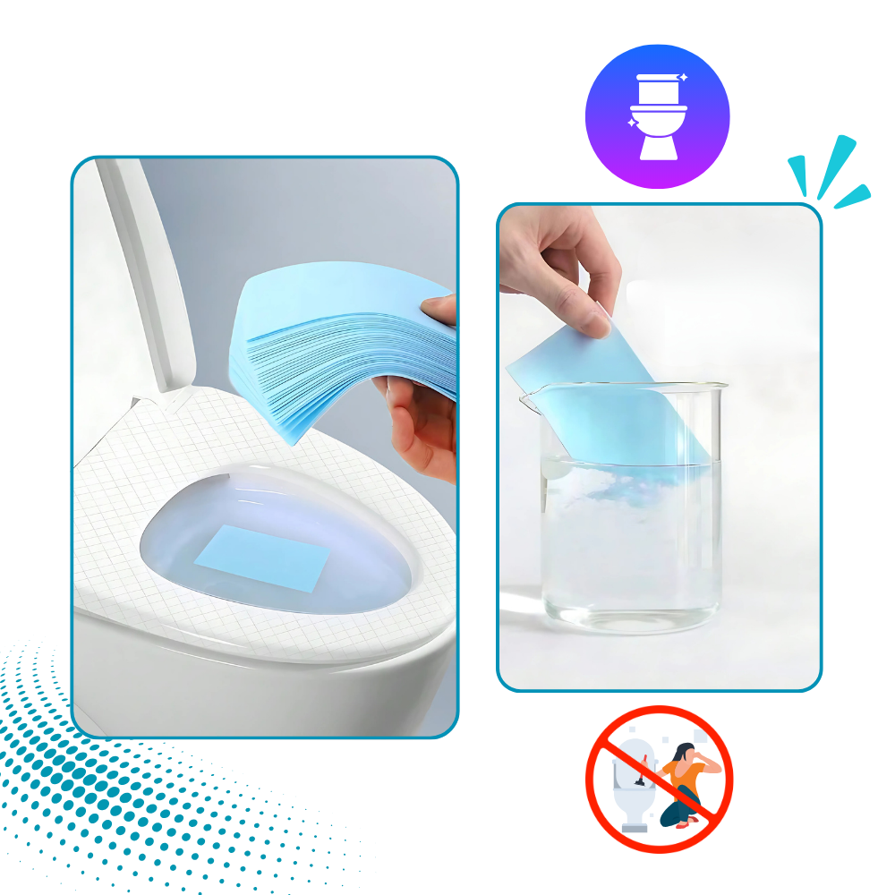 Feuilles nettoyantes écologiques pour les toilettes