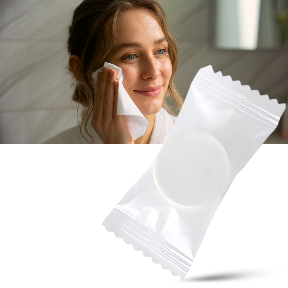 Serviettes compressées en coton doux