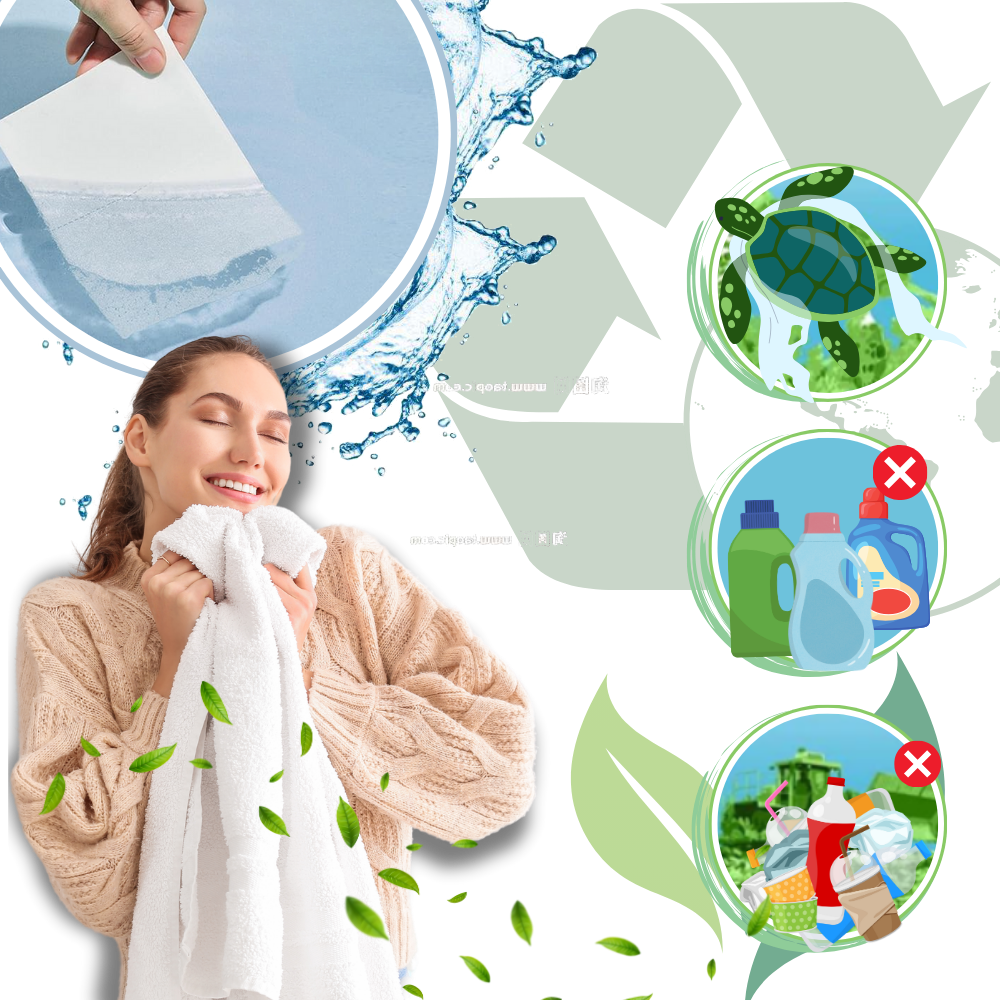 Bandes de lessive écologiques à dissolution rapide