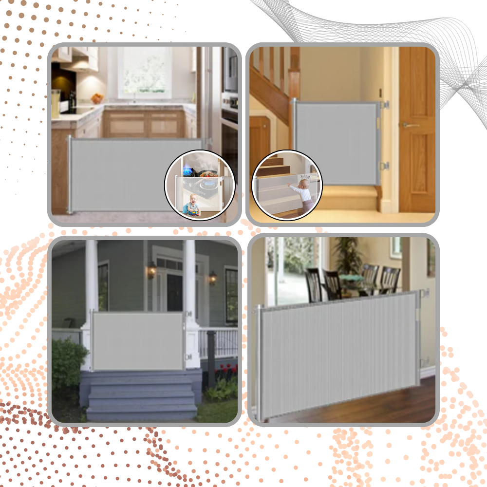 Barrière rétractable en maille pour animaux domestiques et bébés