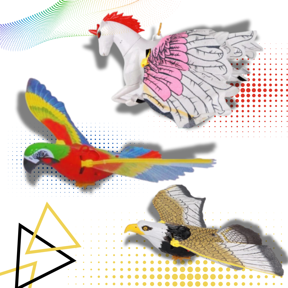 Jouet oiseau volant pour chat à suspendre