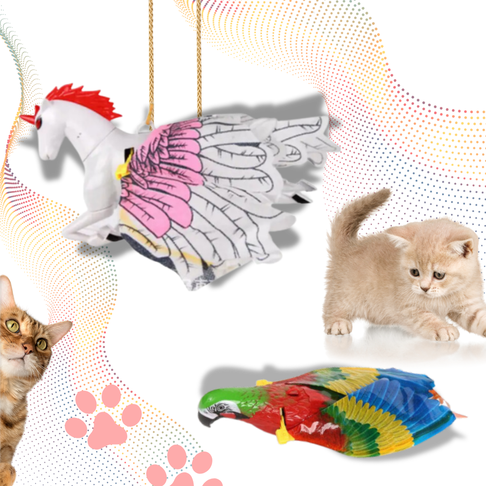 Jouet oiseau volant pour chat à suspendre