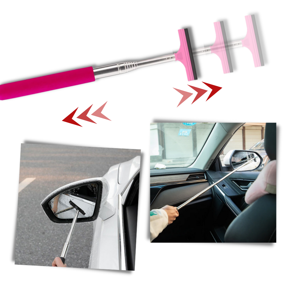 Raclette télescopique pour rétroviseur