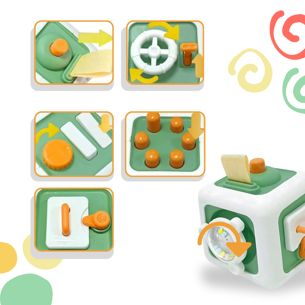 Jouet cube sensoriel 6 en 1