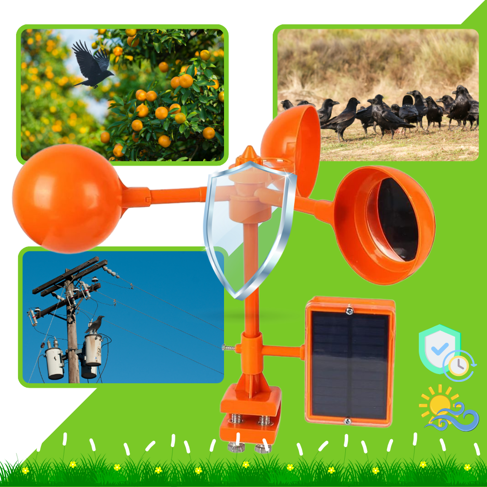 Répulsif d'oiseaux à système rotatif éolien